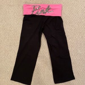 Cropped flare PINK yoga pants